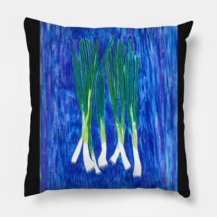 A Sign of Spring - Green Onions Pillow