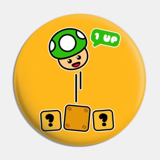 Life Mushroom from Classic Game Pin