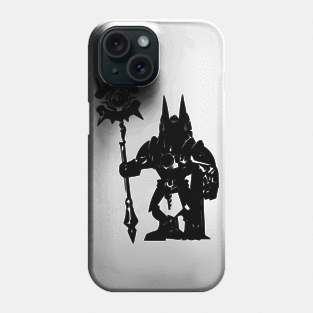 Anubis minimal silhouette white Phone Case