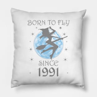 BORN TO FLY SINCE 1947 WITCHCRAFT T-SHIRT | WICCA BIRTHDAY WITCH GIFT Pillow