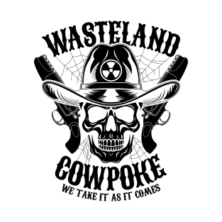 Wasteland Cowpoke Nuclear Fallout Ghoul Cowboy Skull T-Shirt