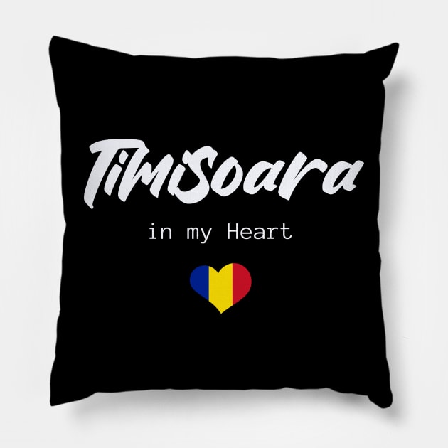 Timisoara in my Heart Pillow by TigrArt