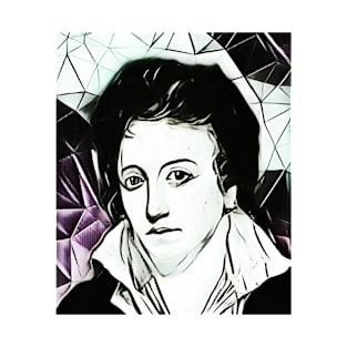 Percy Bysshe Shelley Black And White Portrait | Percy Bysshe Shelley Artwork 3 T-Shirt