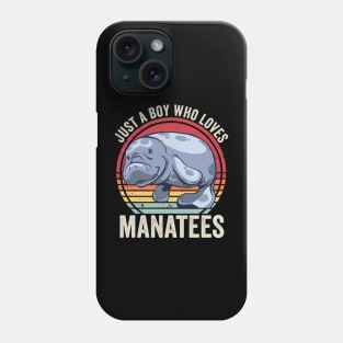 Just A Boy Who Loves Manatees Funny Phone Case