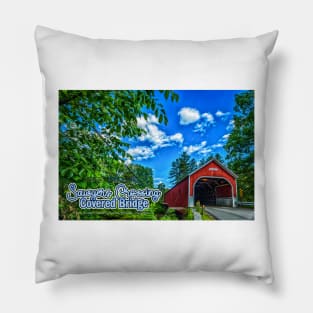 Sawyers Crossing Covered Bridge Pillow