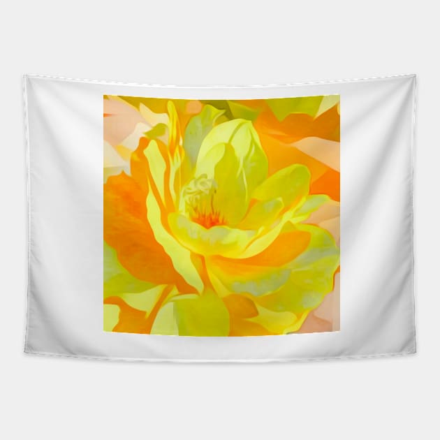 Sunny Yellow Blossom Tapestry by DANAROPER