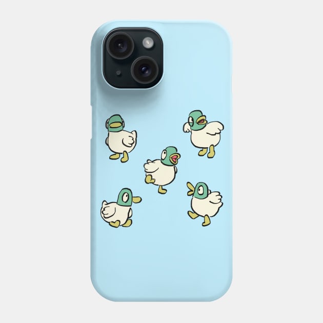 many ducks doing things / sarah and duck Phone Case by mudwizard