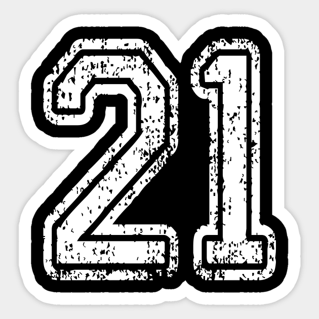 21 sport jersey number, jersey, 21 back number' Sticker