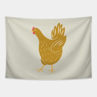 Happy Yellow Hen Tapestry