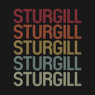 Retro Sturgill Wordmark Repeat - Vintage Style T-Shirt