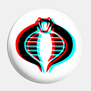 Retro 3D Glasses Style - Cobra Pin