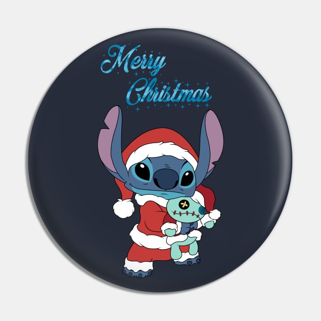 Merry Christmas Stitch Pin by Nykos