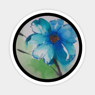 Blue Flower Power Magnet