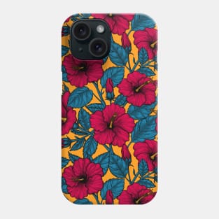 Red hibiscus flowers Phone Case