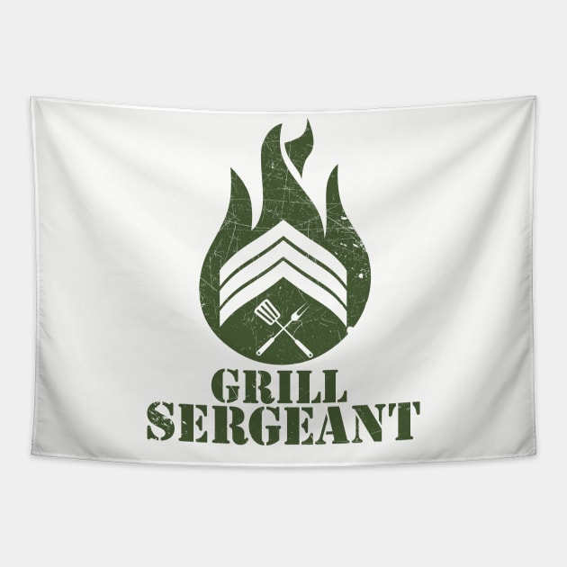 GRILL SERGEANT (GREEN) Tapestry by spicytees