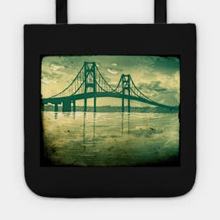 Mackinac Bridge Old Timey Effect Tote