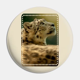 Contemplation- Snow Leopard Pin