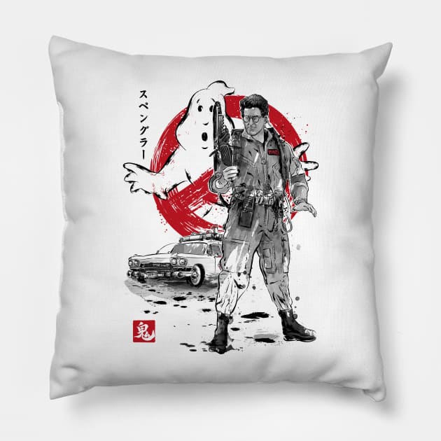 Egon sumi-e Pillow by DrMonekers