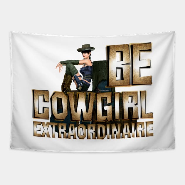 Cowgirl Extraordinaire Tapestry by teepossible