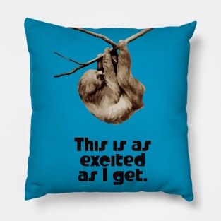 Excited Sloth Pillow