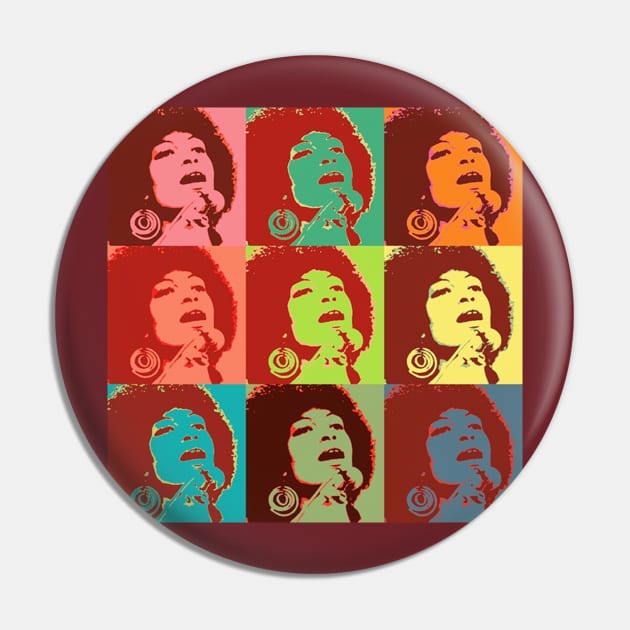 1971 Angela Davis Pin by skittlemypony