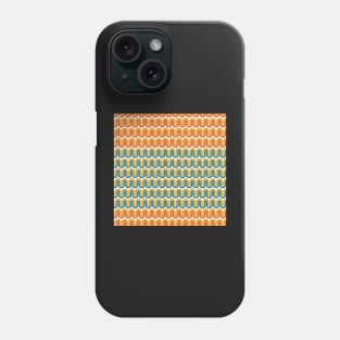 Graphic retro pattern, waves Phone Case