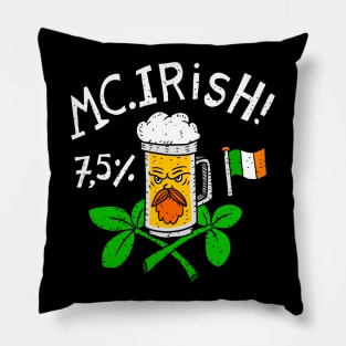 saint patricks day motor club. mc irish. ireland and ale. Pillow