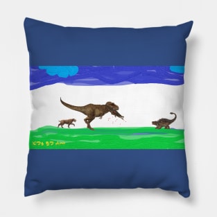 Kids 3D Art Dinosaur Island Pillow