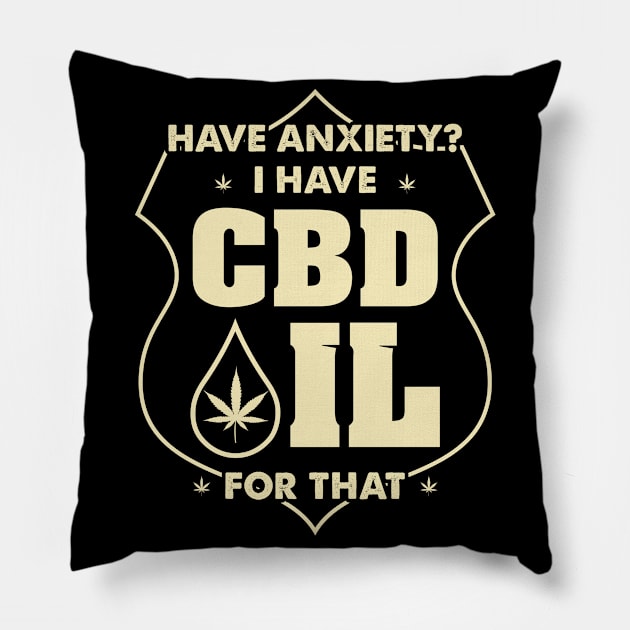 Funny Cbd Oil Shirt Pillow by swissles