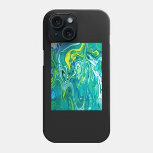 Limeade - Abstract Acrylic Pour Phone Case