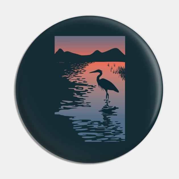 Meditation on the Heron Pin by divafern