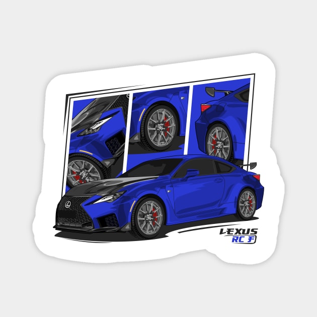 Blue Lexus RC-F RCF JDM Magnet by T-JD