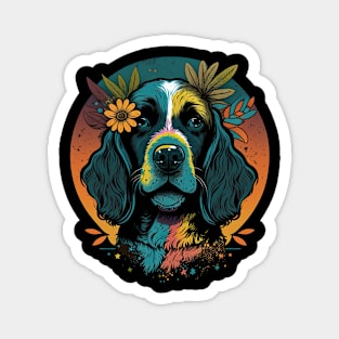 Pointer dog hippie Magnet