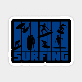 Blue Surfer Logo Magnet