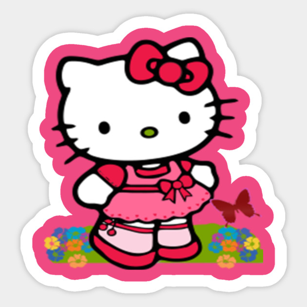  hello  kitty  Cartoon Sticker  TeePublic