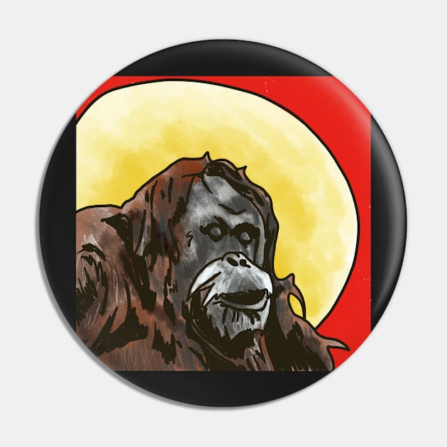 Orangutan Pin by shehitsback