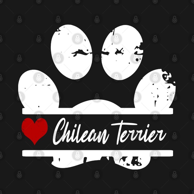 Chilean Terrier dog paw print by artsytee