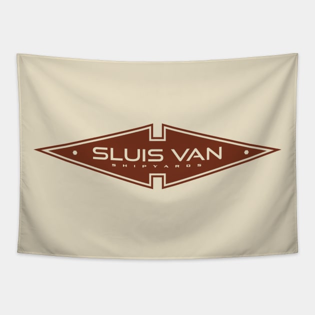 Sluis Van Shipyards Tapestry by MindsparkCreative