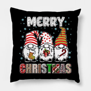 Merry Christmas Gnome Family Funny Xmas Tree Women Men Kids Pillow