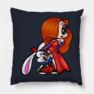 Roger and Jessica Rabbit Pillow