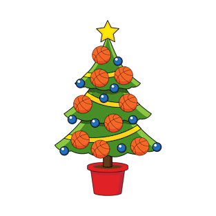 Basketball Christmas Tree T-Shirt