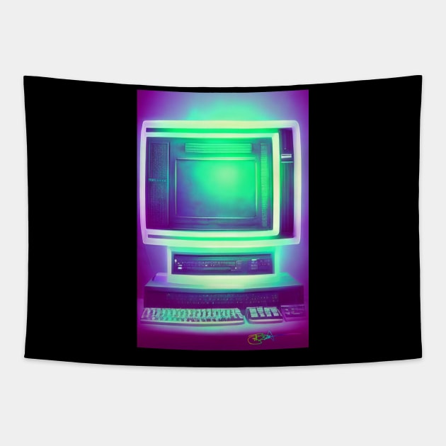 80’s Retro Tech Vibes 11 Tapestry by Benito Del Ray