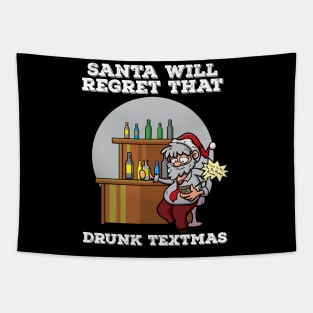 Drunk Santa Claus Funny Christmas Drinking Gift Tapestry