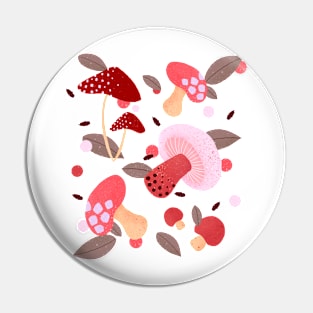 Pink and red mushrooms Pin