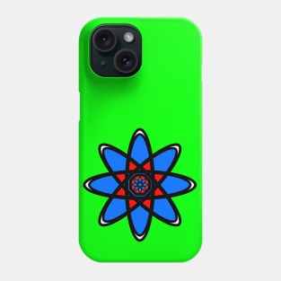 Red and Blue Atom - Flower Phone Case