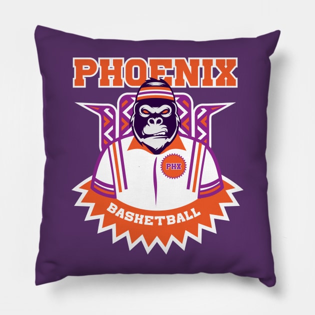 Phoenix Suns Gorilla t-shirt. Great for any Sports fan. Pillow by goderslim