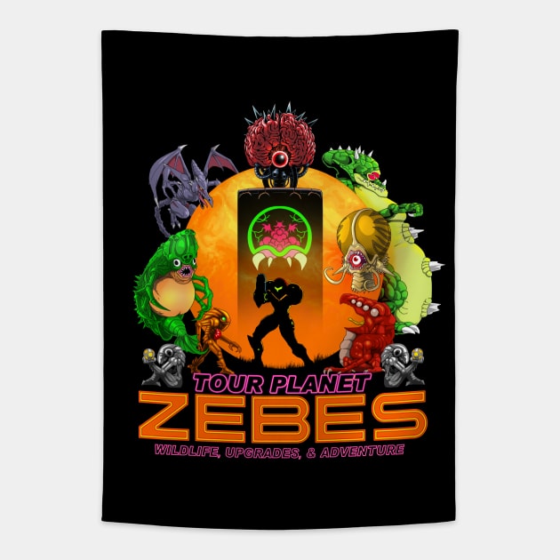 Tour Planet Zebes - Metroid Tapestry by CoolDojoBro