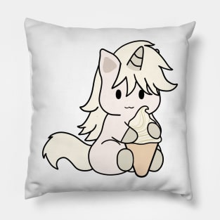 White Unicorn Ice Cream Pillow