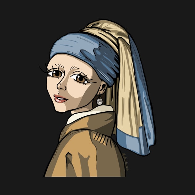 Girl with the Pearl Earring, Reimagined by KristaEstepArt