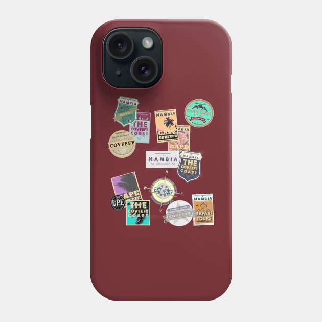 Souvenir Travel Stickers - Nambian roast colour Phone Case by Dpe1974